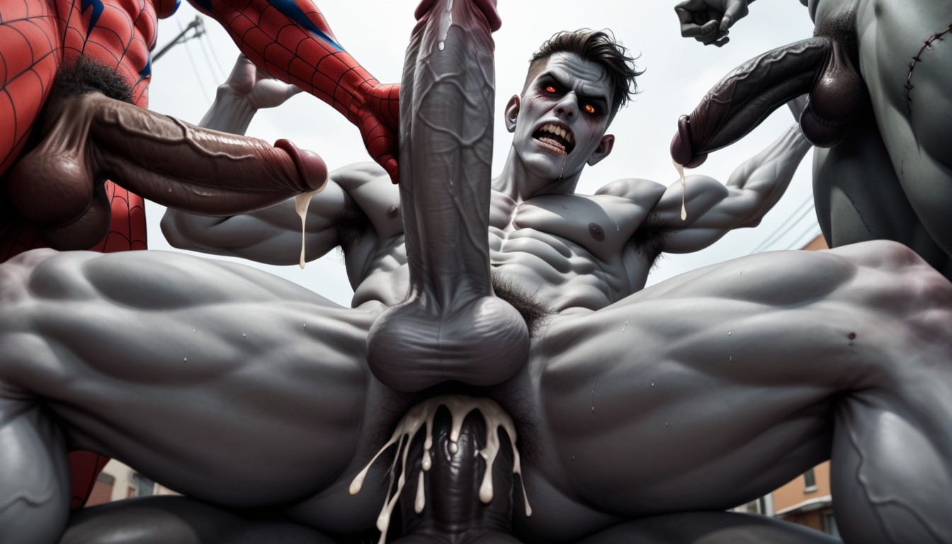 Triple Penetration, Evil Eyes, Gangbang AI Gay Porn