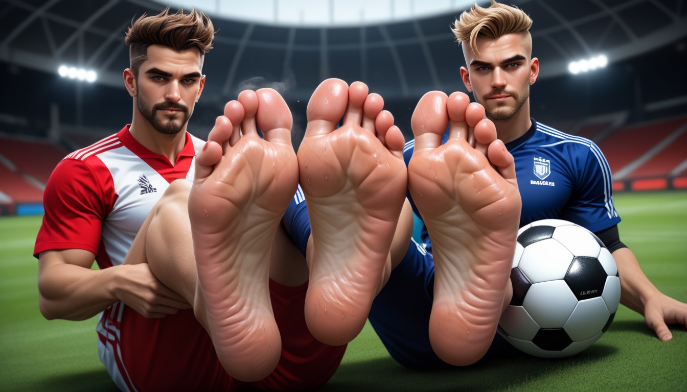 Looking At Viewer, +, Soccer Field Setting AI Gay Porn