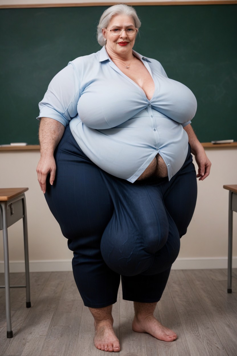 Fully Clothed, 60+, Standing Shemale AI Porn
