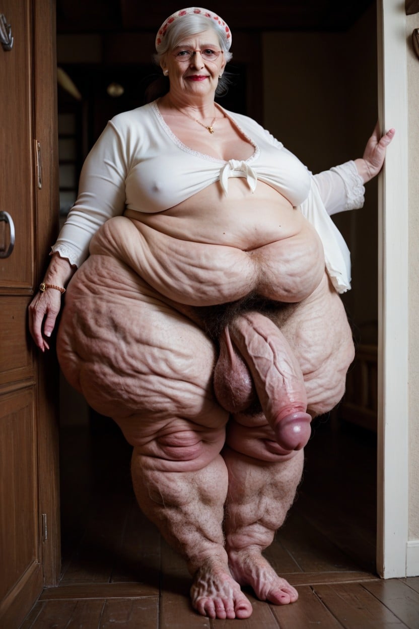 Obese, Beanie, Fully Clothed Shemale AI Porn