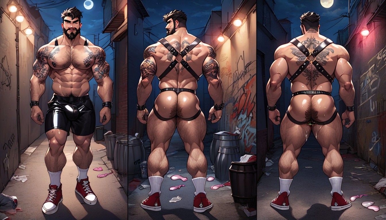 Beard, Beer Can On Ground, Hairy Body AI Gay Porn