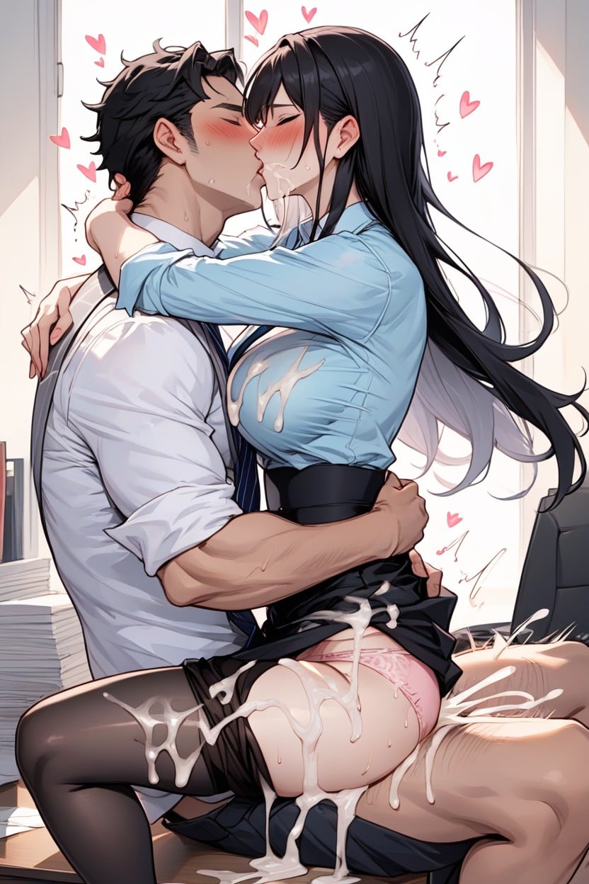 Sitting Position, Narrow Chest, Tiniest Breasts Hentai AI Porn