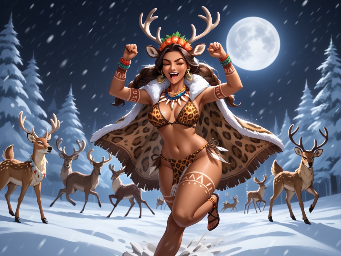 Arms Up, Tribal Jewelry, Snow Hentai AI Porn