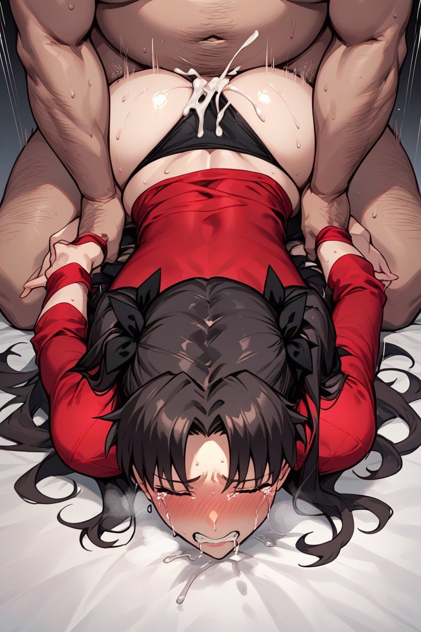 Hot Breath, Rin Tohsaka, Embarrassed Pornografia peluda com IA