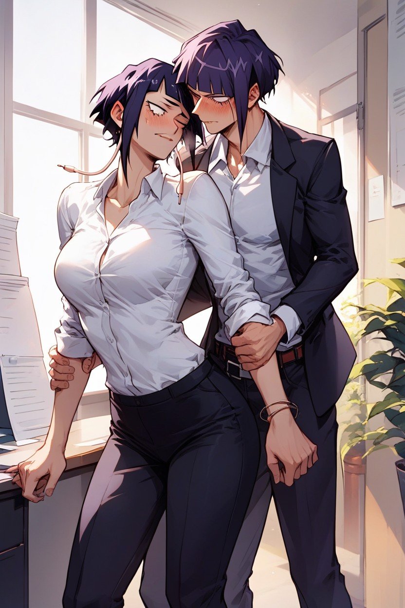 Detailed Face, Office Shirt, Embarrassed  Hentai AI Porn