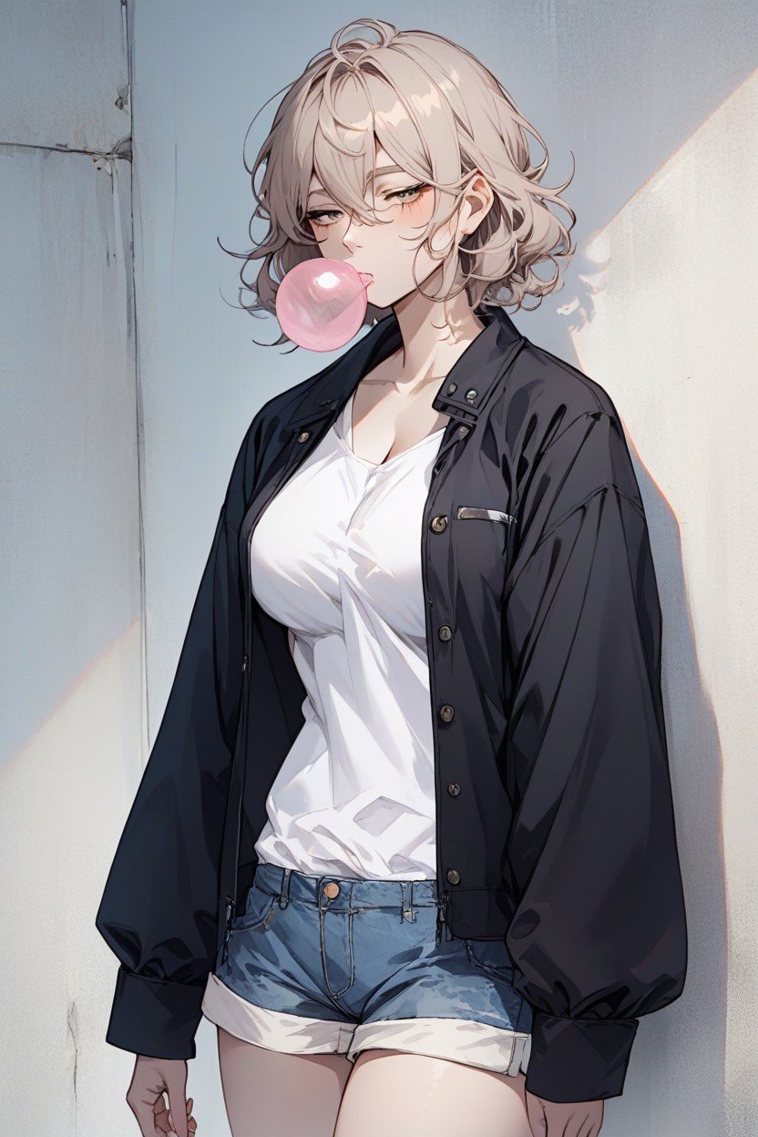 Large Ass, Military Jacket, Looking Away Hentai AI Porn