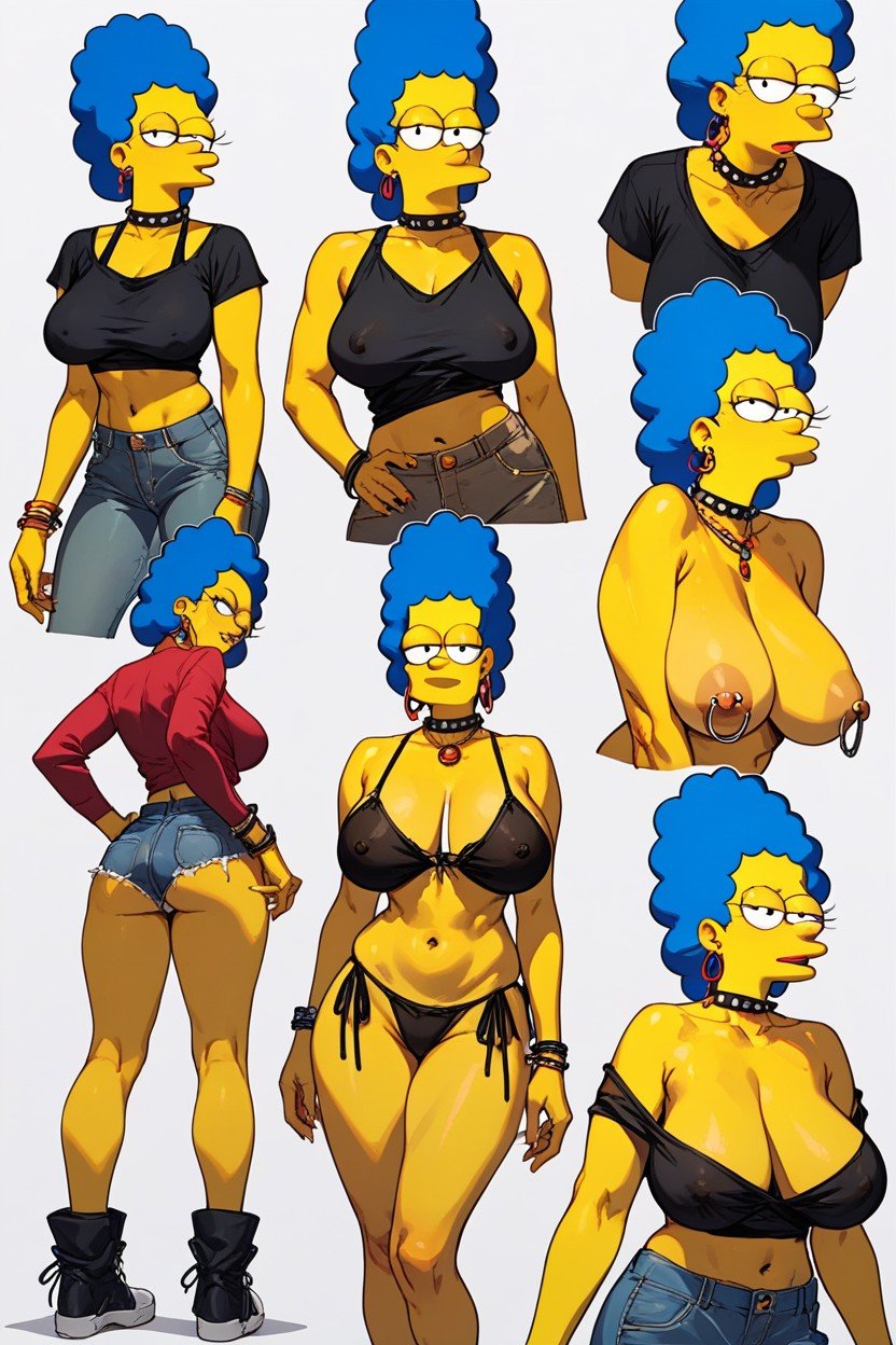 スキニー, Multiple Scenes, Simpsons Art StyleファーリーAIポルノ