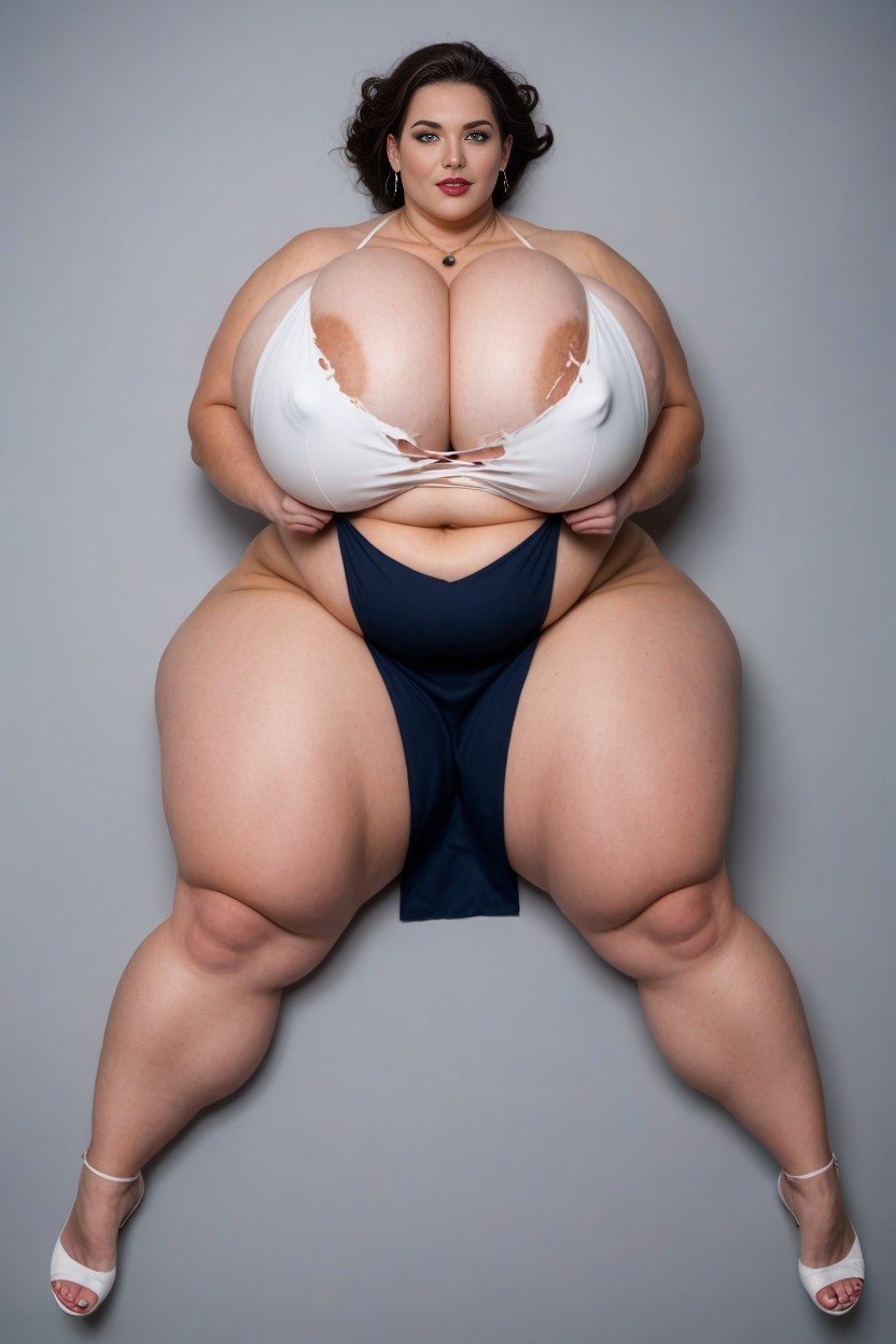 Ssbbw, Olhos Roxos, Bunda Extremamente Grande Travesti IA Pornô