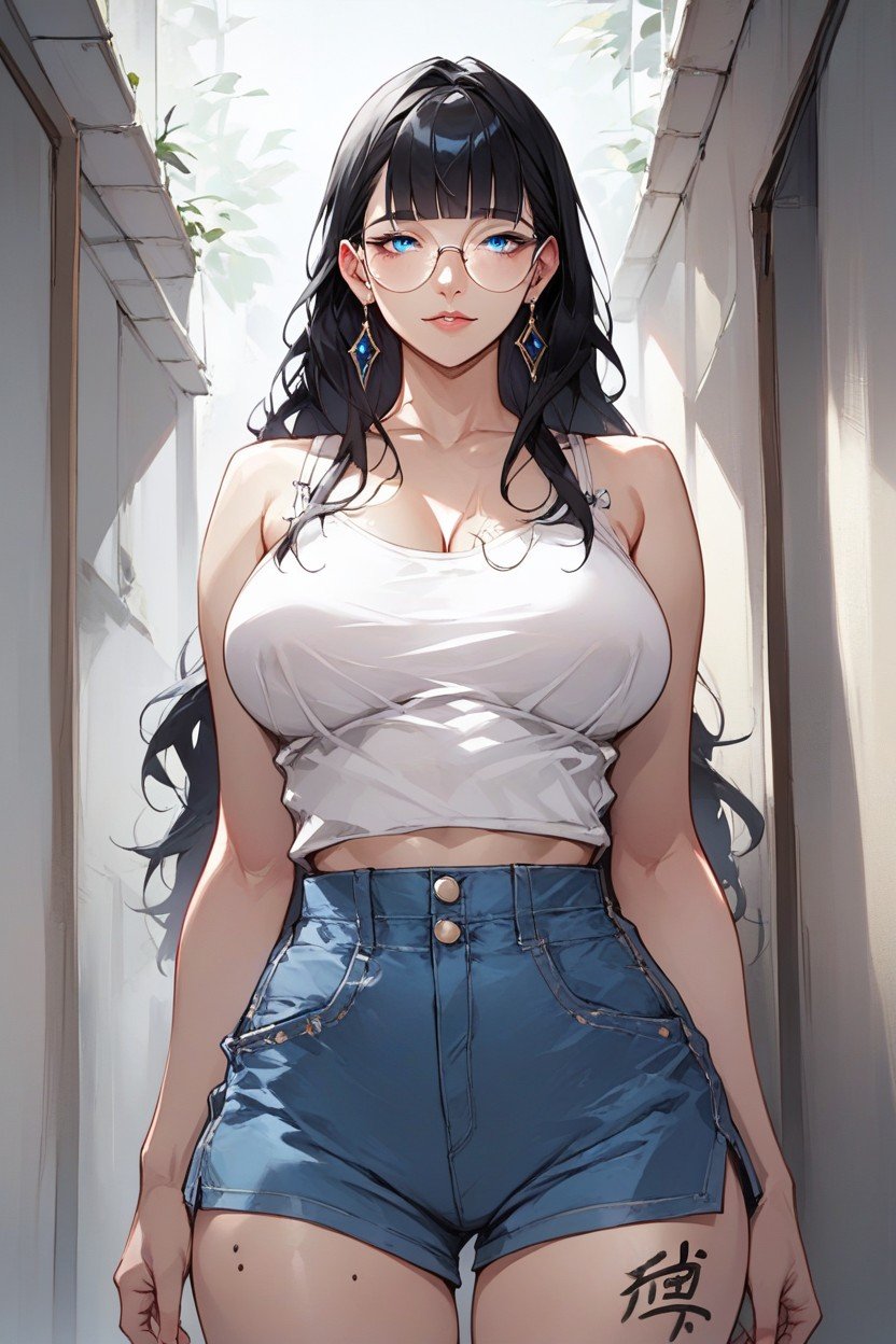 Black Hair, Coreano, Trim Tank TopPorno AI Hentai