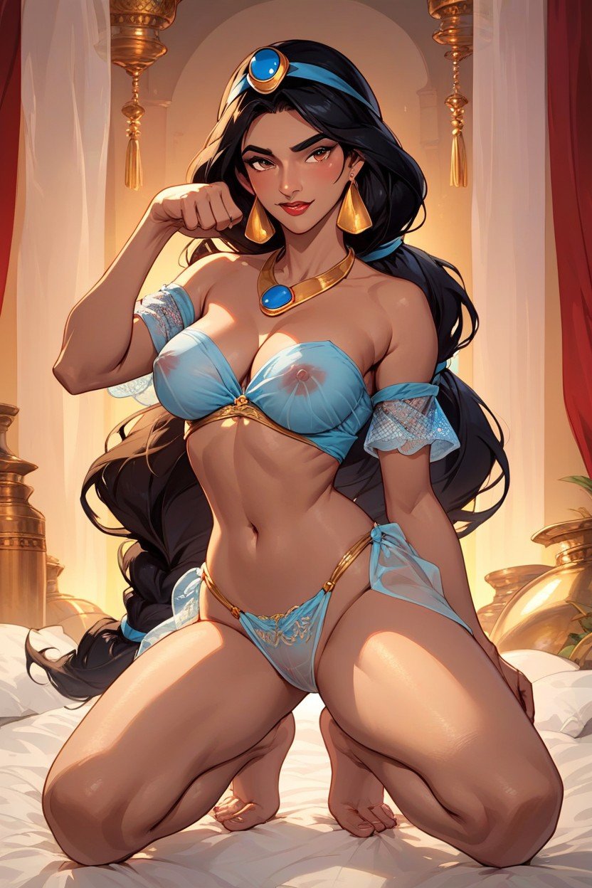 Jasmine From Aladdin, ペットのポーズ, 小さな胸ファーリーAIポルノ