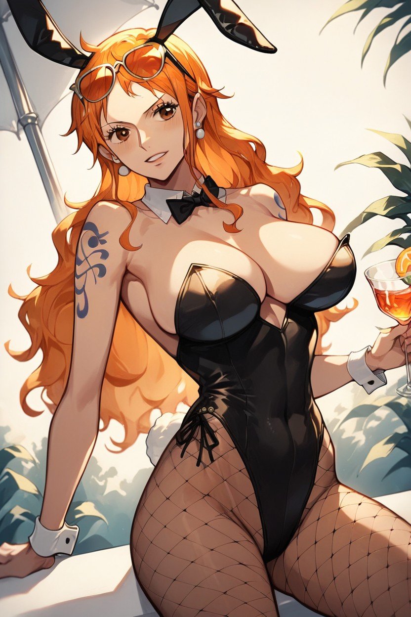 Sunglasses, Nami From One Piece, EarsPorno IA Hentai