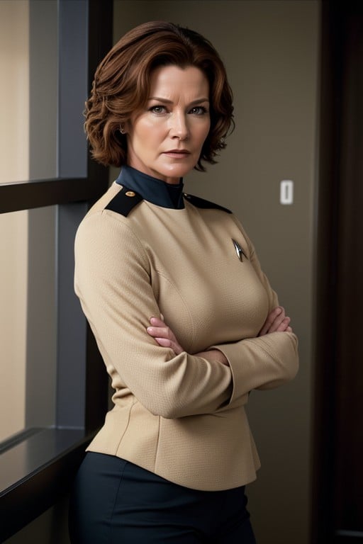 Small Breast, Captain Kathryn Janeway From Star Trek, 30+ Shemale AI Porn