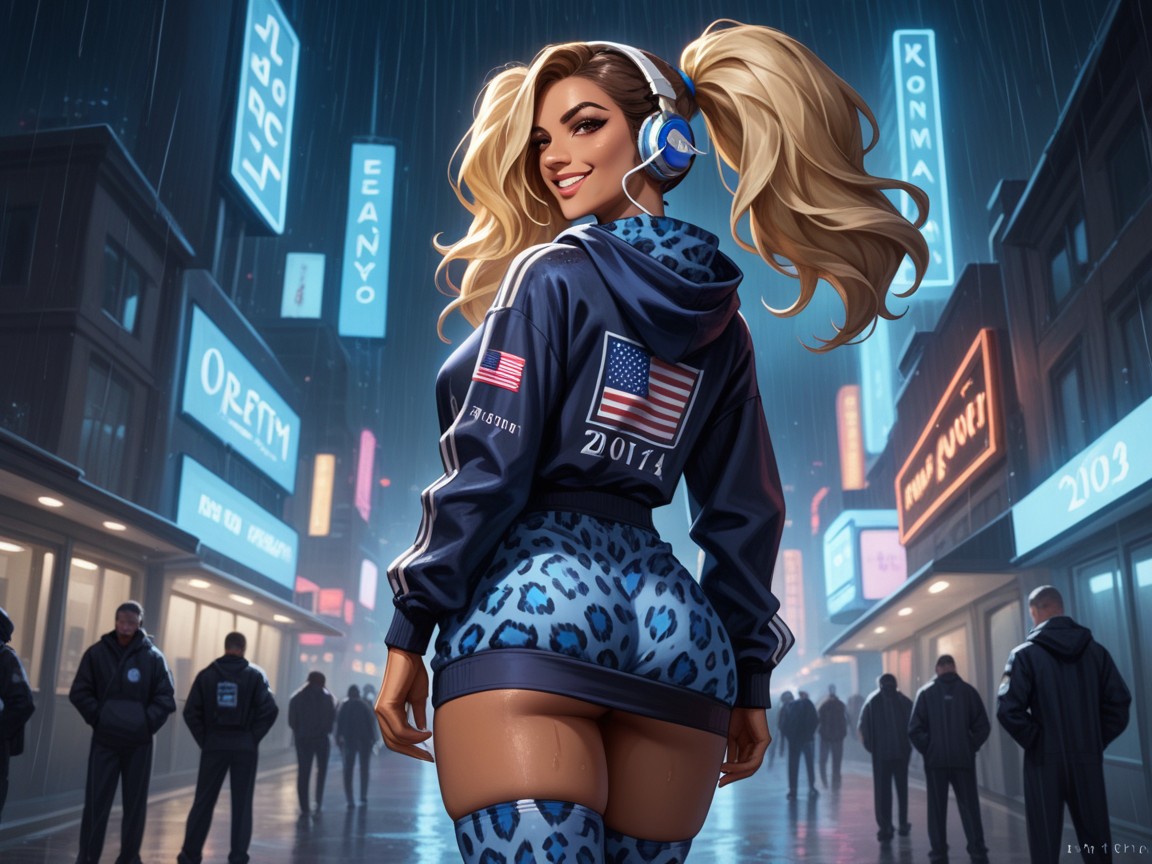 Wide Hips, Legs, Smiling Mouth Open Hentai AI Porn