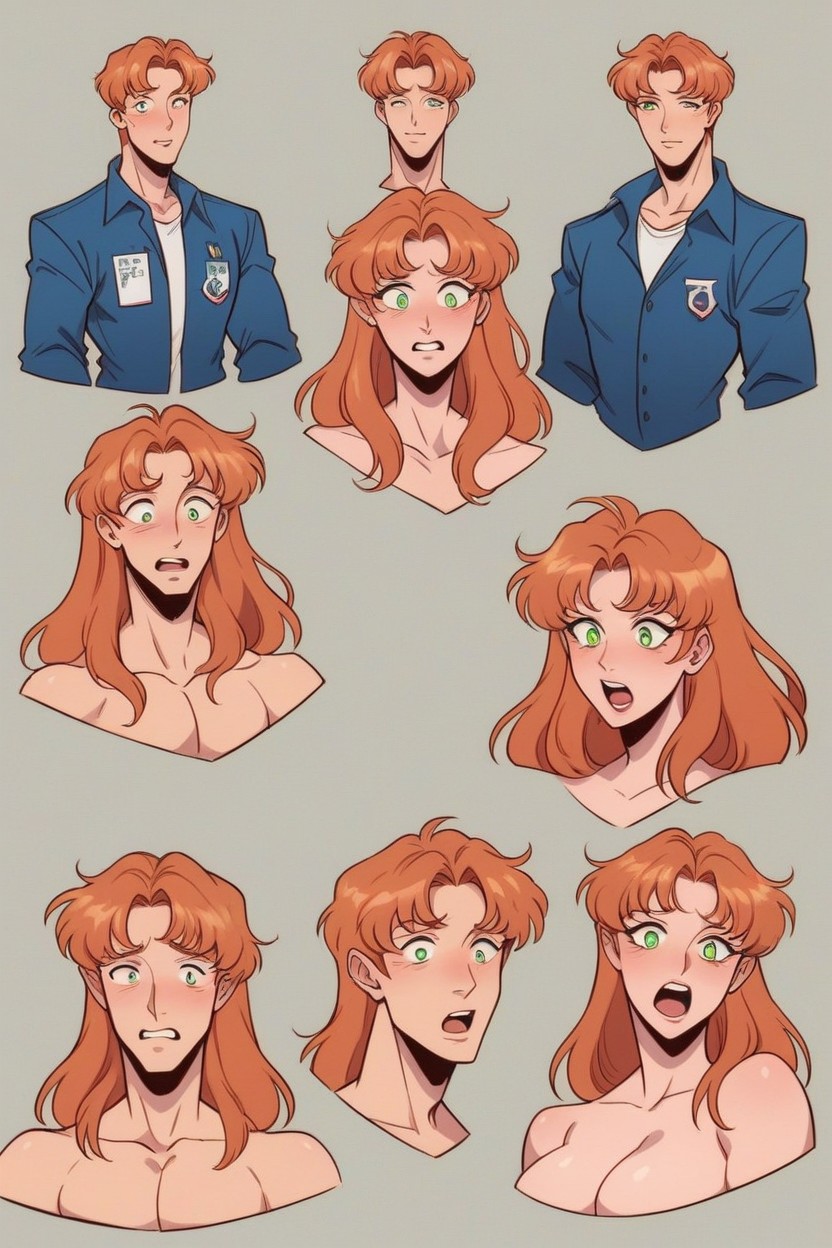 Green Eyes, Full Body, Shocked Hentai AI Porn