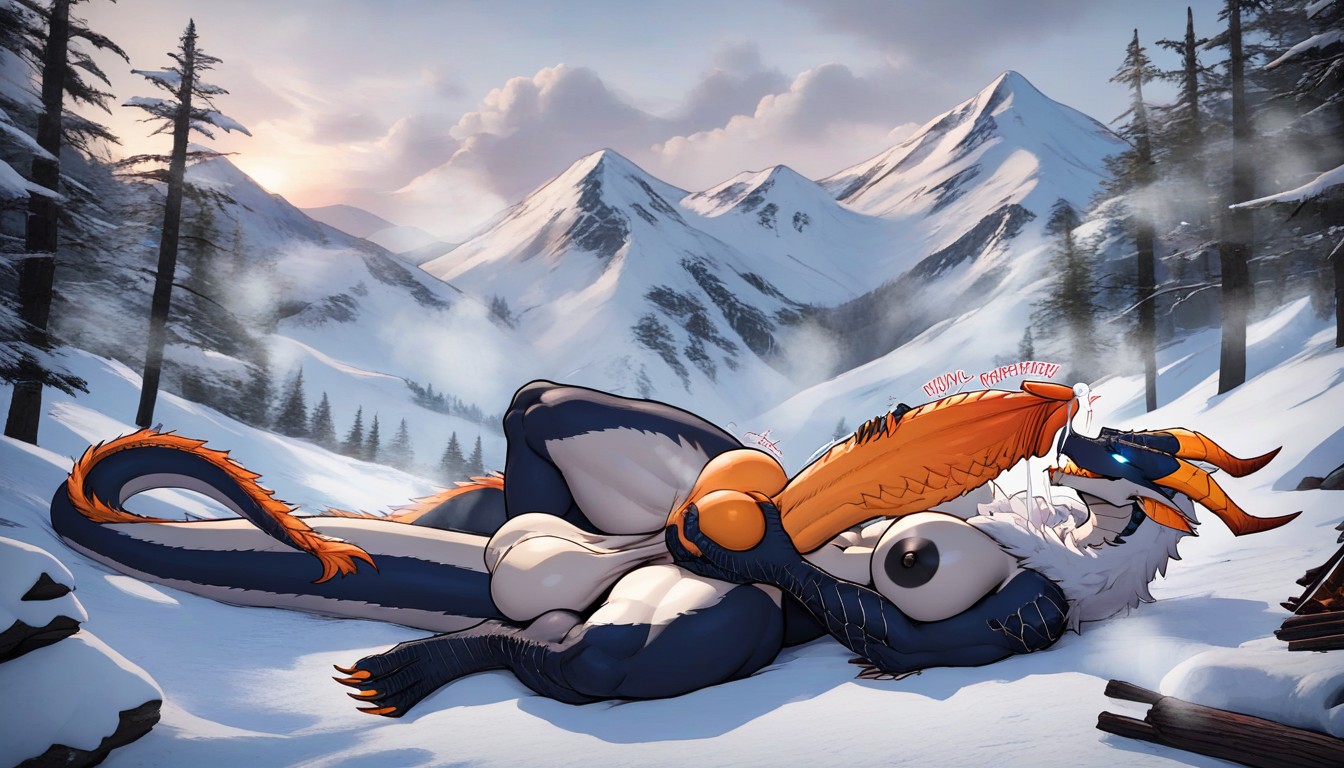 Mountain, Forest, Blue Eyes Furry AI Porn