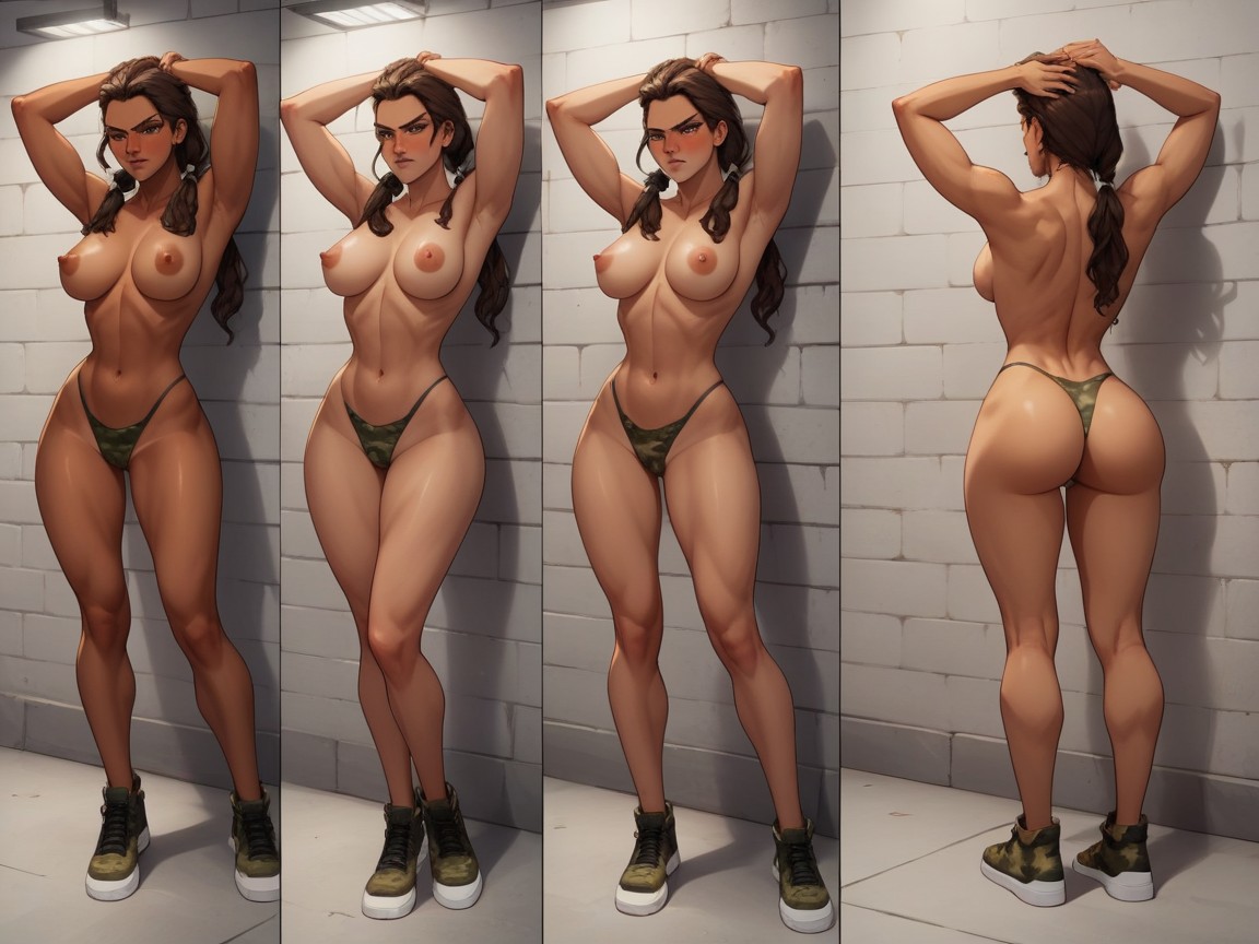 Brunette, Ultra Detailed, Dark Skin Brown AI Porn