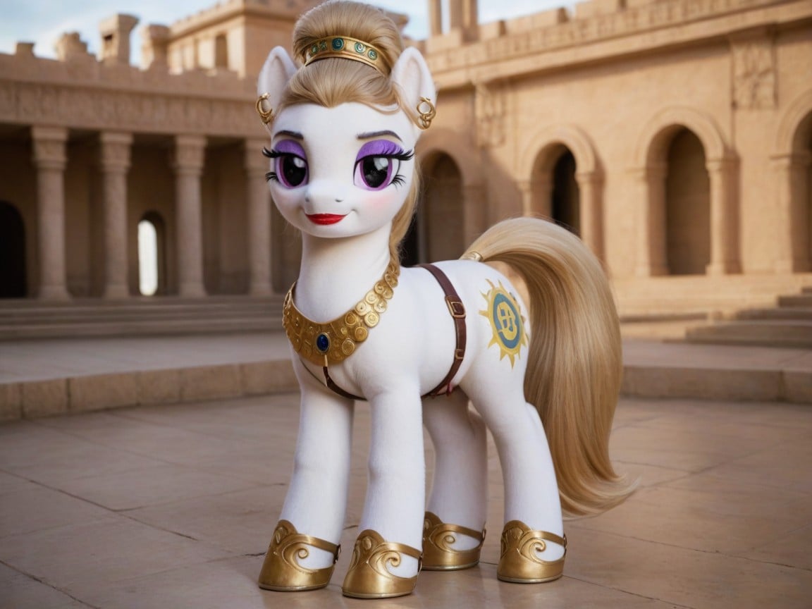 Pony Body, Pony Wearing Purple Eye Shadow, GoddessPorno IA de transexuales