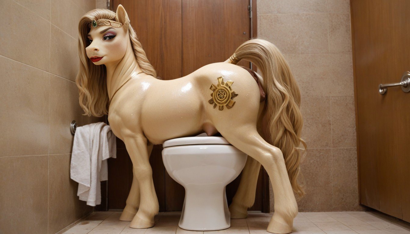 Pony Goddess, Pubic Hair Around Pony Pussy, Pony Body人妖AI色情