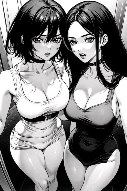 De Arriba A Abajo, Manga (blanco Y Negro), SoleadoPorno AI Hentai