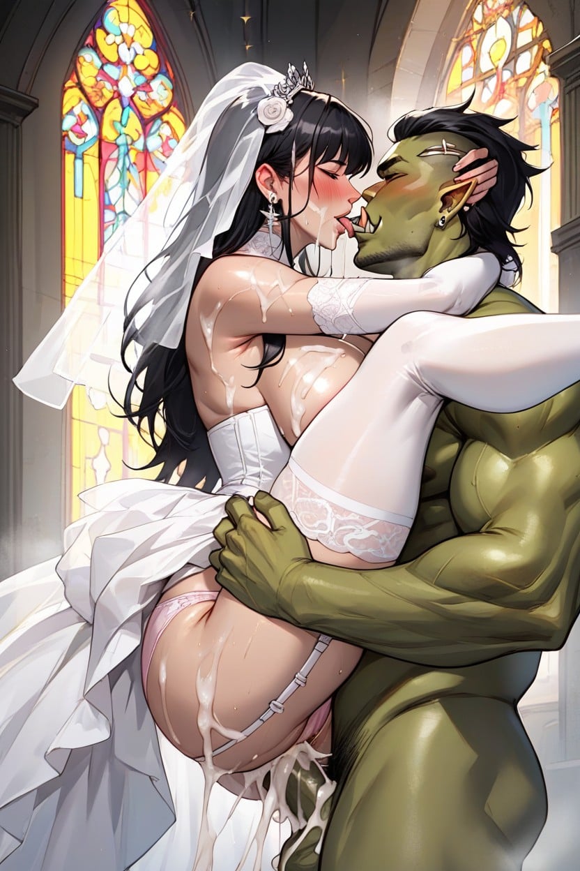 Hugging, Bangs, Bukkake Hentai AI Porn