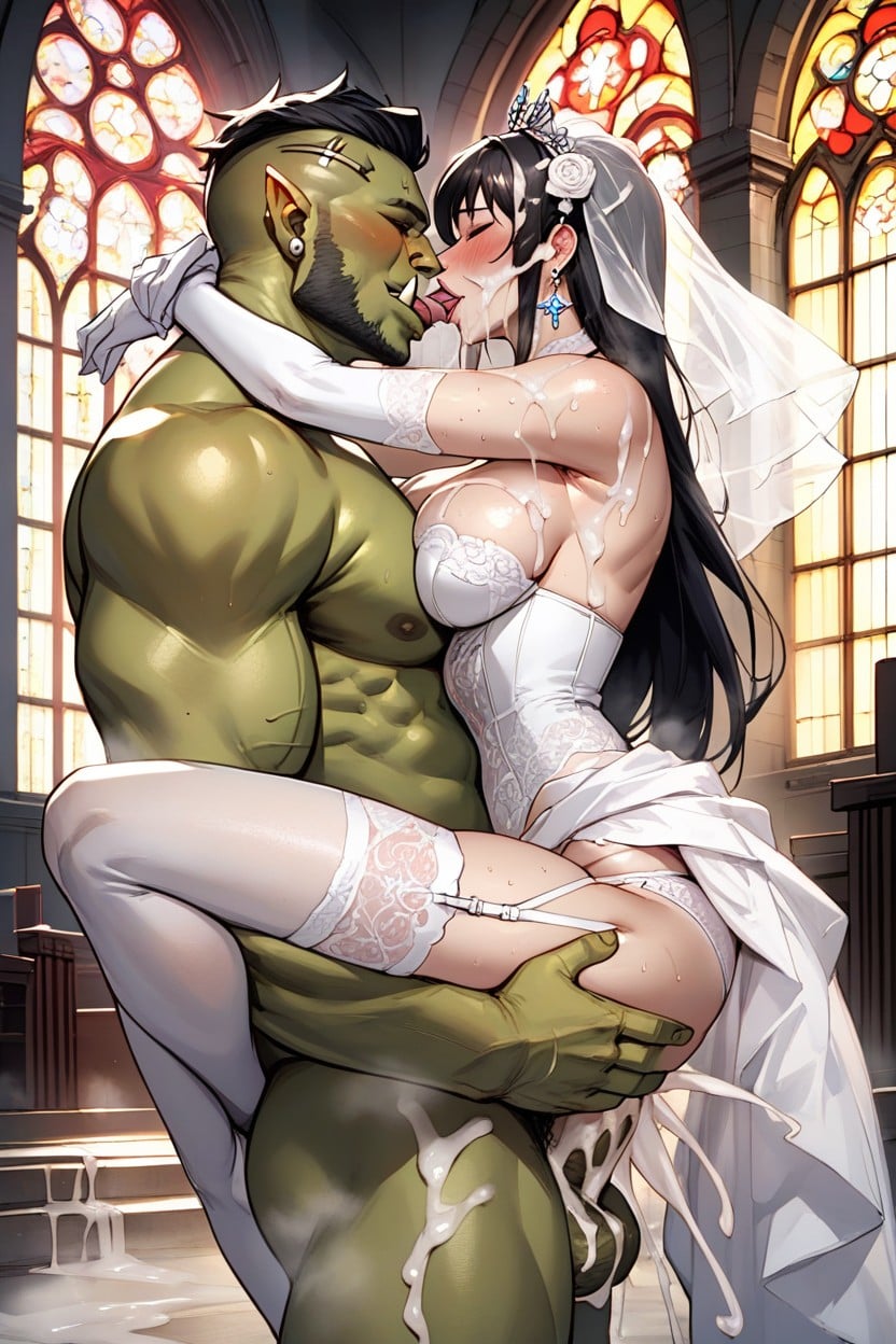 Orc Standing, Lift A, Legs Up Hentai AI Porn