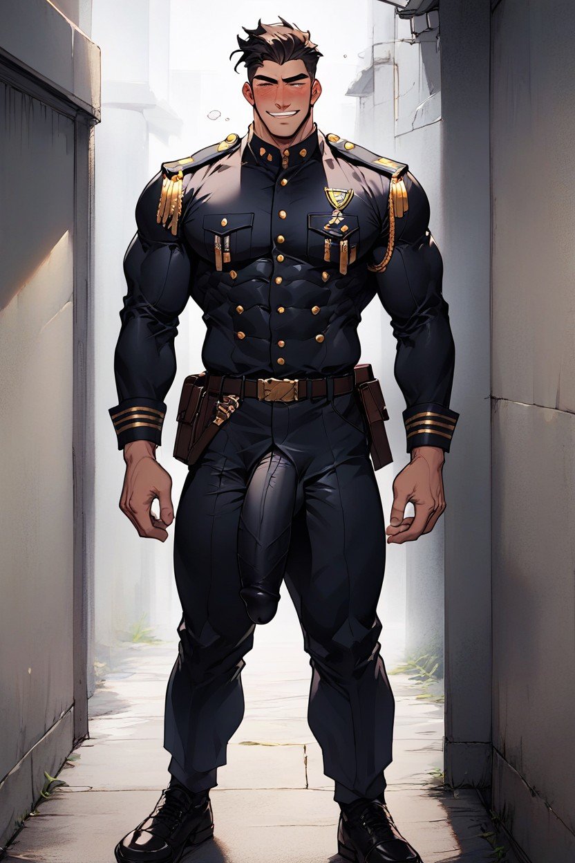 Muscle, Full Body, Military AI Gay Porn