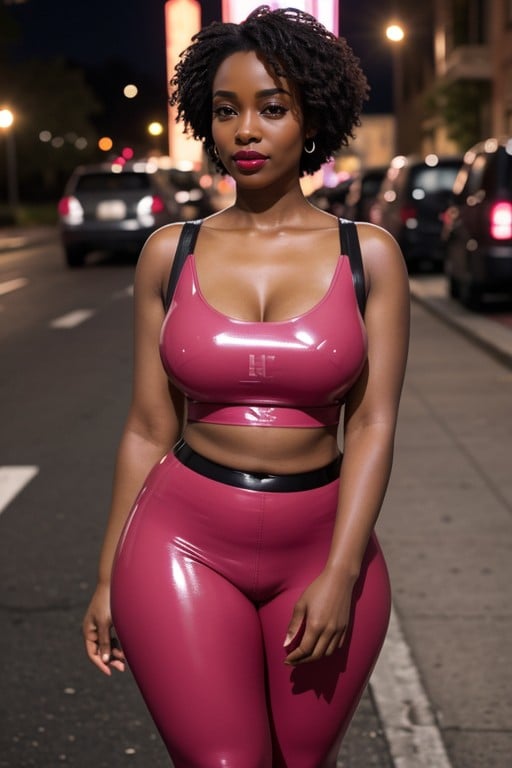 Brown Skin, Skimpy Black Top, Huge Plump LipsPorno AI Asiático