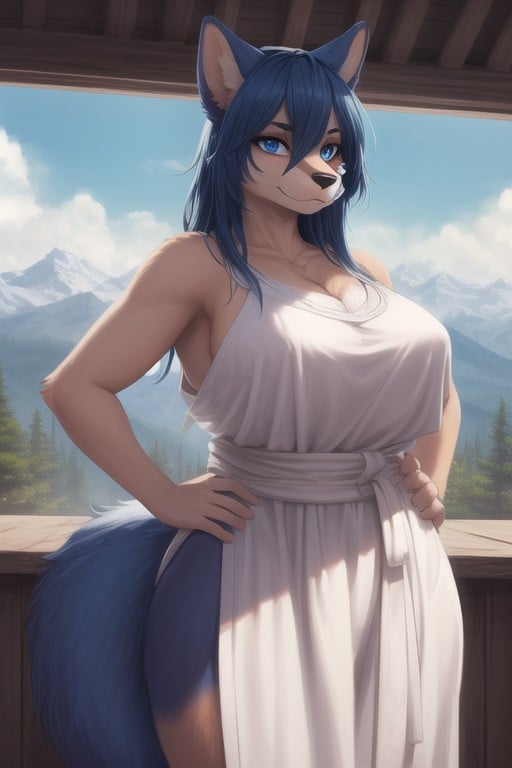 1 Personne, Montagnes, TogePorno IA Furry