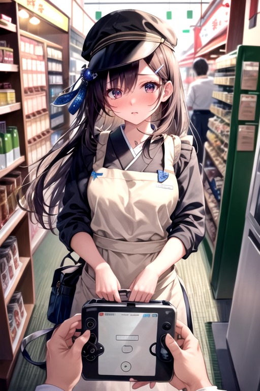 Convenince Store Worker, Hair Clip, Pov Hentai AI Porn