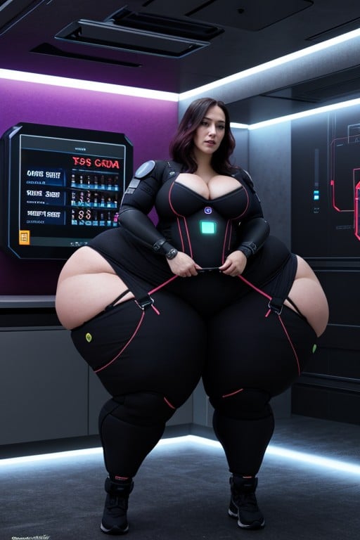 Techbodysuit, Spaceship, Extremely Horny Asian AI Porn