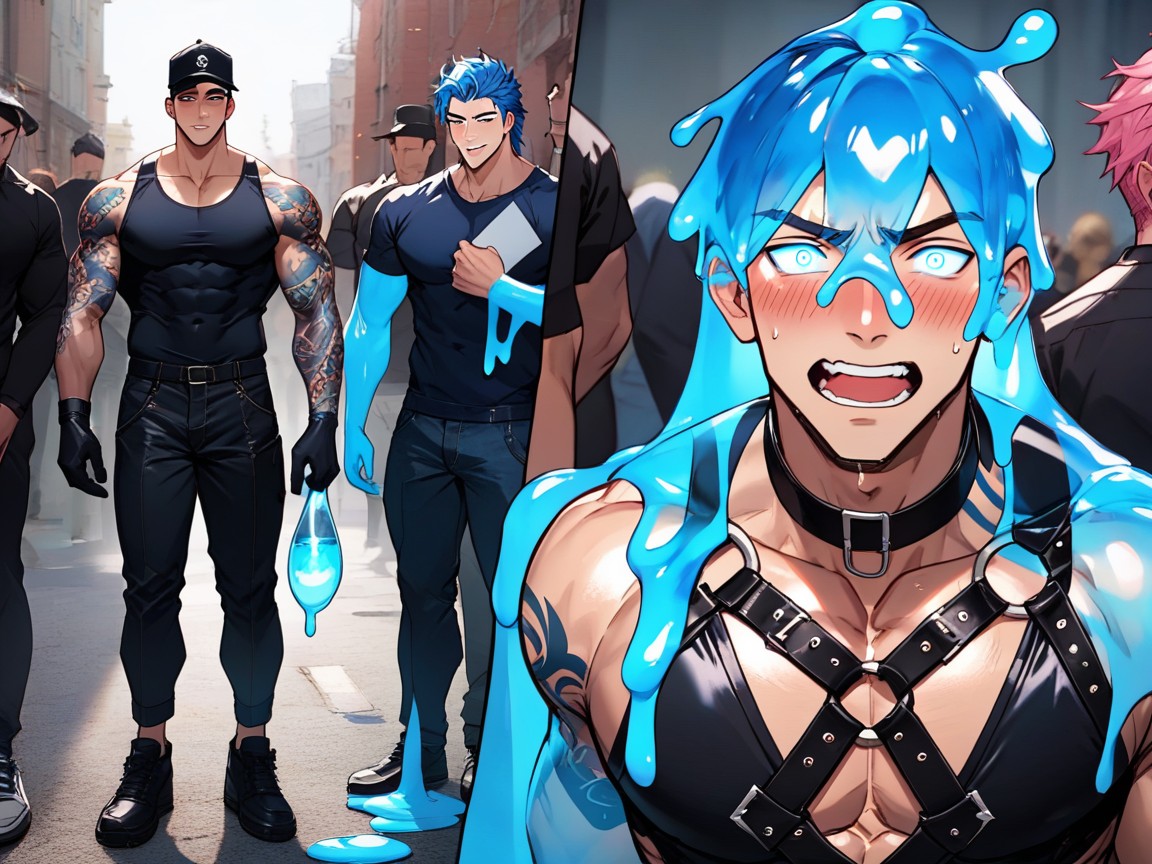 Skin Colour Change, Club, Slime AI Gay Porn