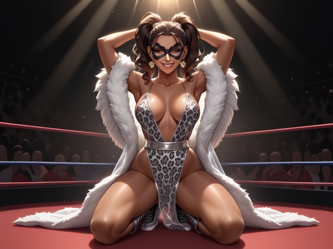 Topless, Width Breasts Apart, Wrestler Hentai AI Porn