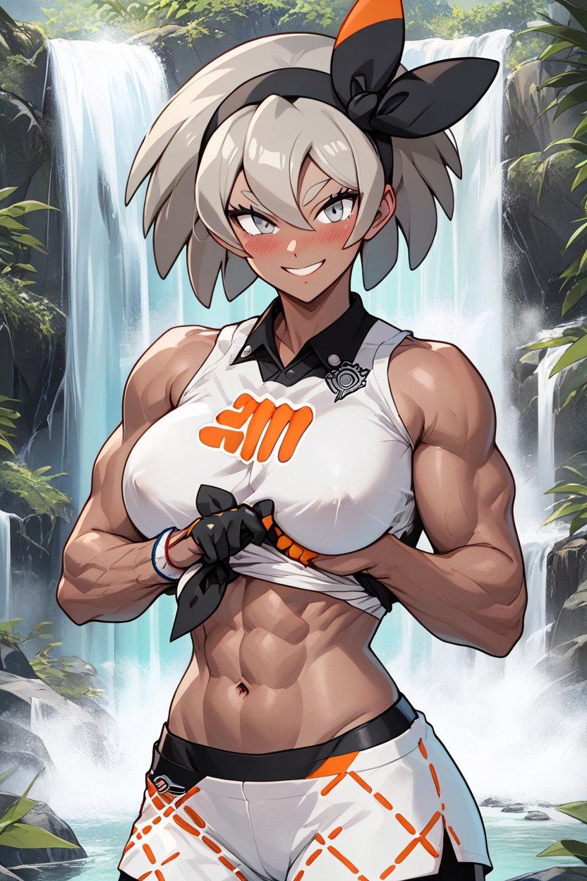 Small Breast, Pokemonbea, Waterfall Hentai AI Porn