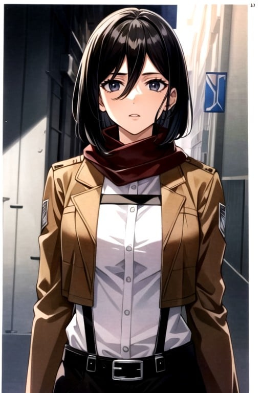 18, Mikasa Ackerman (attack On Titan), Gordo Hentai IA pornografia