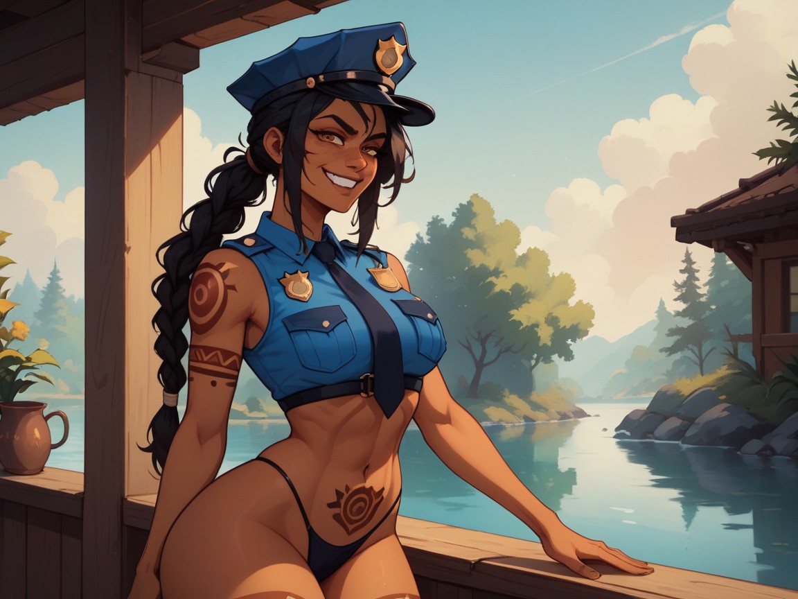 Snatched Waist, Proud Face, River AI Porn