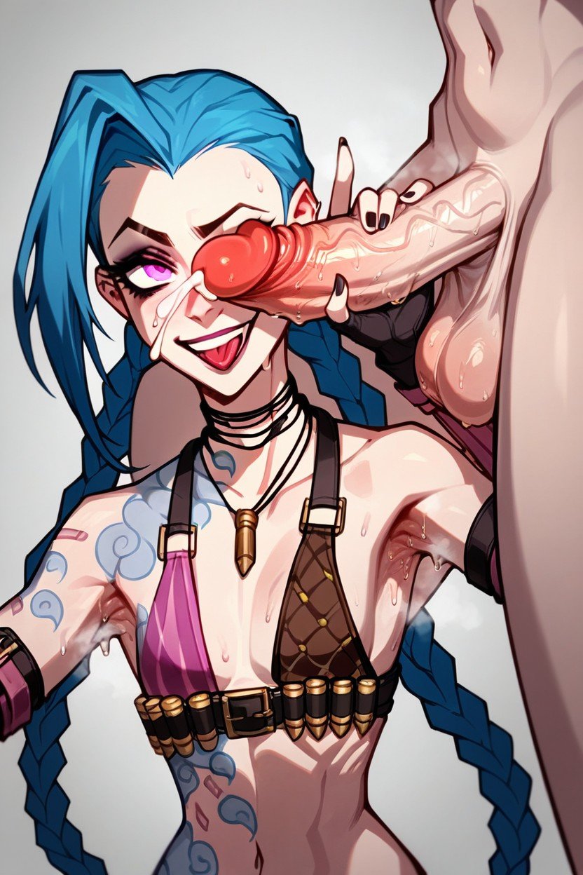 Jinx From Lol, Futanari, Steamy Body Shemale AI Porn