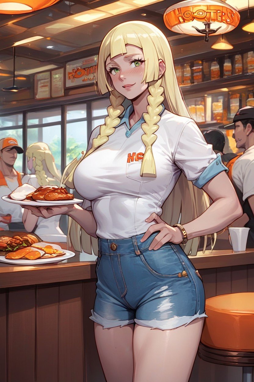 单人图, 女式衬衫, Hooter's WaitressAI黄漫