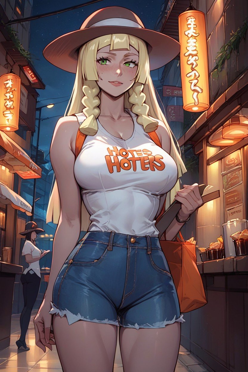 女式襯衫, 單人圖, Hooter's WaitressAI黃漫