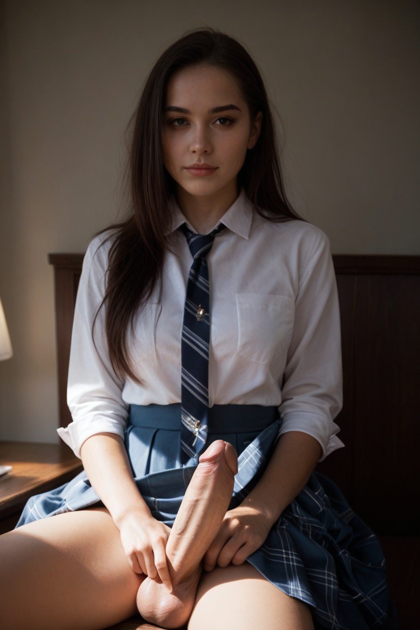 Small Ass, School Uniform, Small Breast Shemale AI Porn