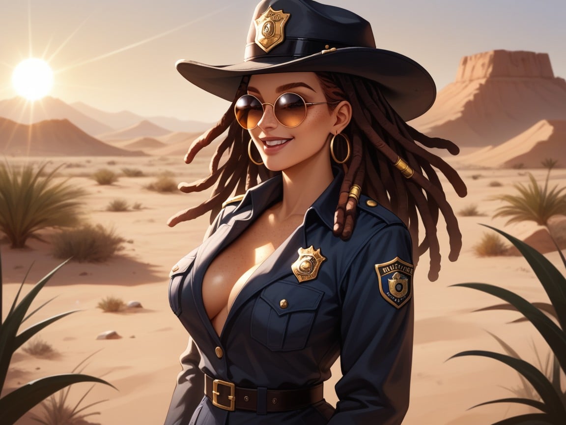 Round Wide Shoulder Line, Sunny, Noon Hentai AI Porn