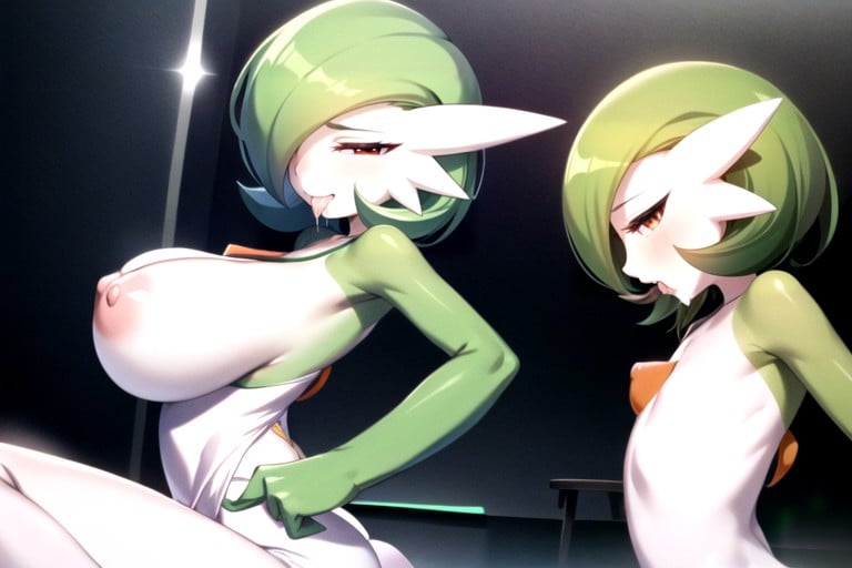 Vista Lateral, Autochupar Pezones, Gardevoir (pokemon)Porno AI Hentai