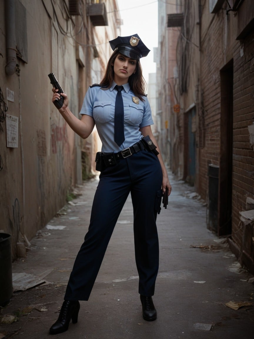 Alley Way, Alley, Officer쉬메일 AI 포르노