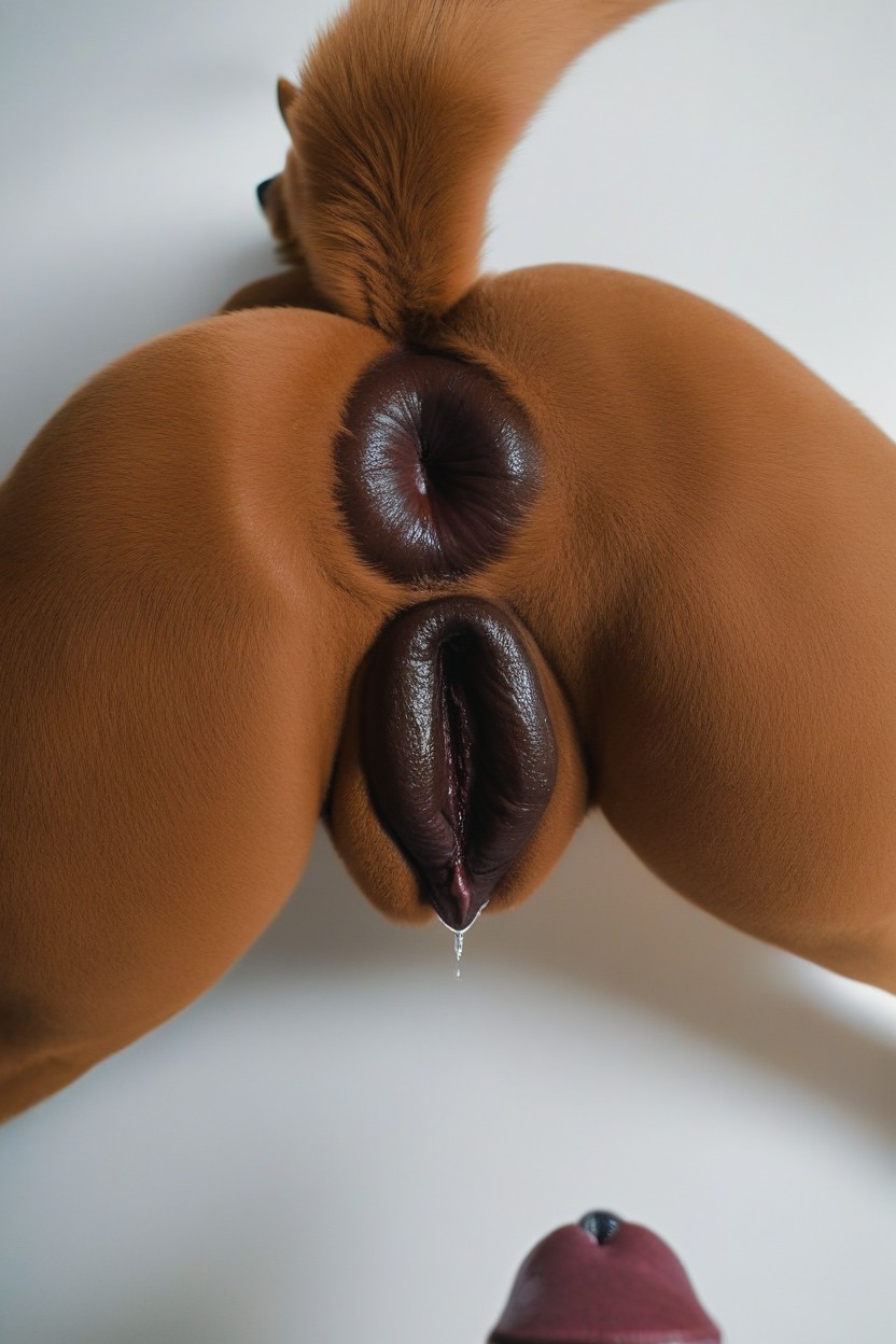 Vaginal Opening, Wide Pussy, Detailed Fur Furry AI Porn