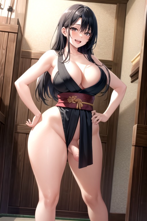 Brown Eyes, Cute, Black Hair Hentai AI Porn