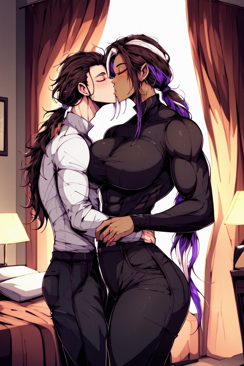 Bedroom, Massive Ass, Long Sleeves Hentai AI Porn
