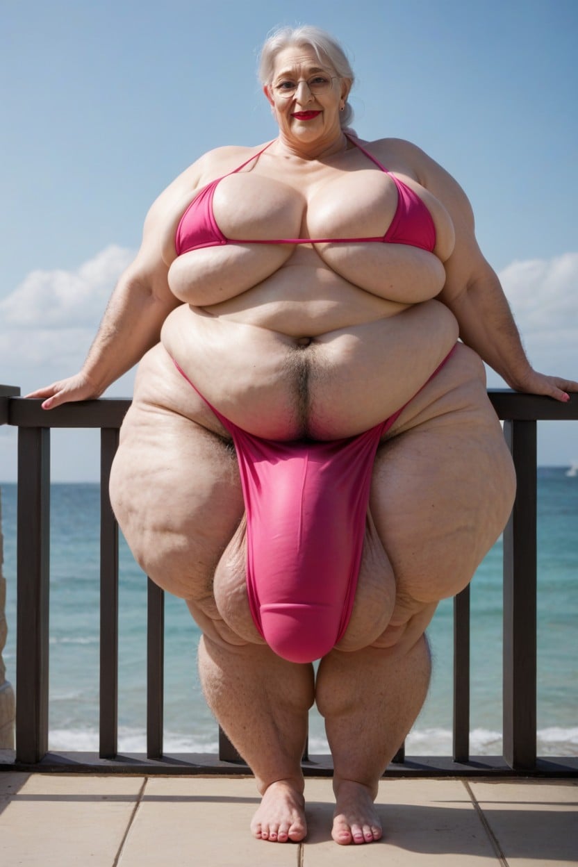 Standing Next To Male, Male Standing Next To Taller Futanari, Gigantisch Transfrau KI Porno