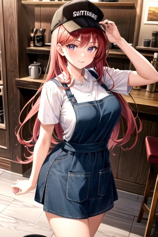 Barista, Model, Red Hair Hentai AI Porn