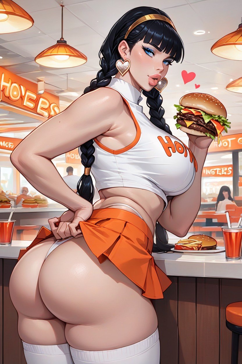 Chica De Hooters, Busty, Blue EyesPorno AI Furry