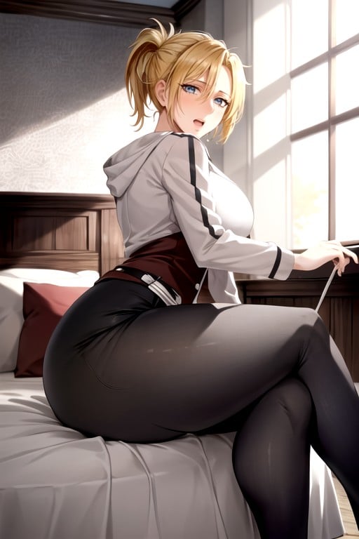 Poitrine Arrondie, Lit, Annie Leonhart (attack On Titan)Porno IA Hentai