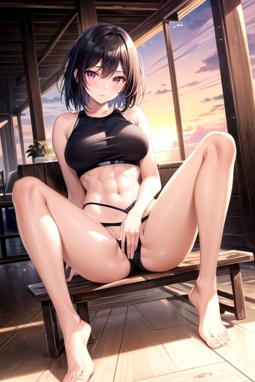 En Forma, Atardecer, Pechos GrandesPorno AI Hentai